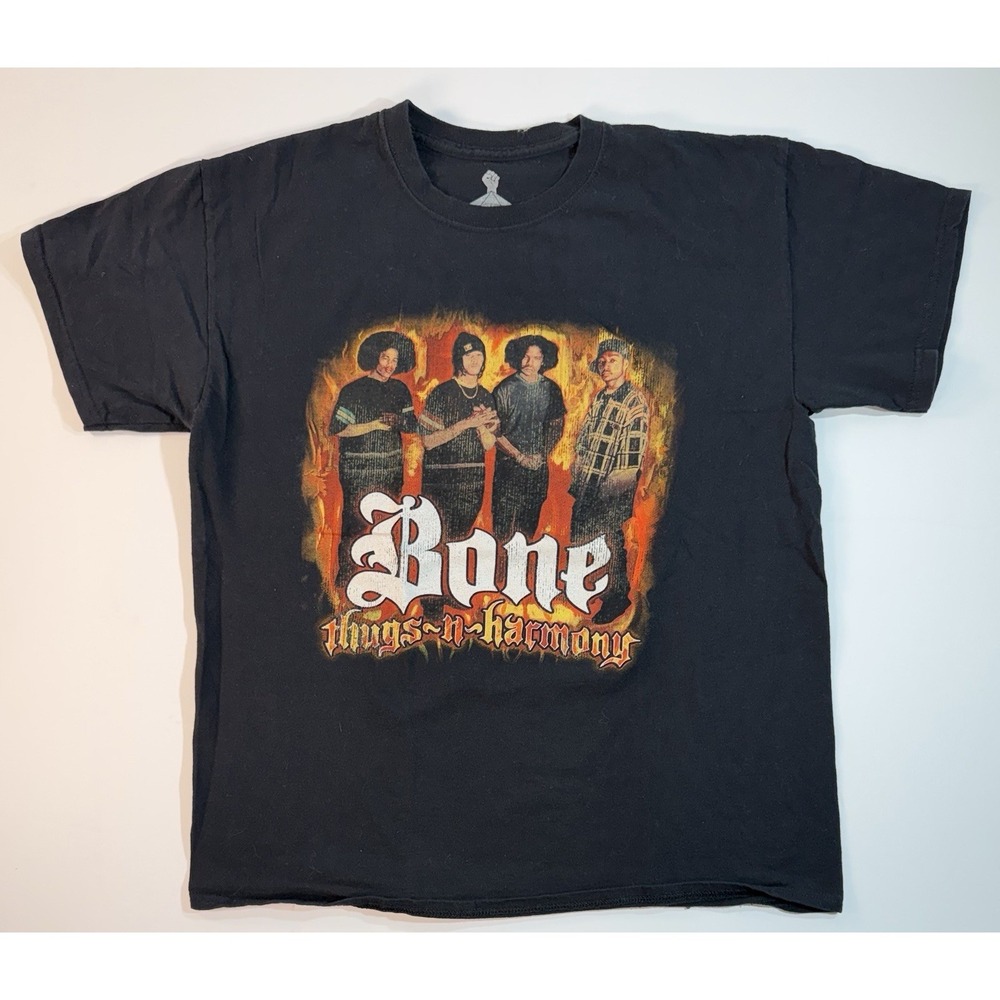 Bone Thugs N Harmony T Shirt Mens M‎ Black Rap Hip Hop Graphic Band Tee